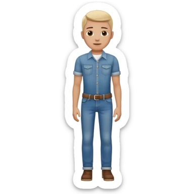 Use the following image but change the clothes to jeans and shirts sticker