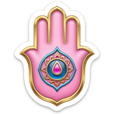 Pink thin hamsa, only pink color, not gold or anything sticker