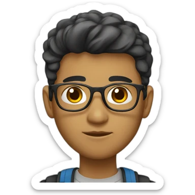 joven estudiante sticker