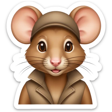 Fashion diva rat sticker