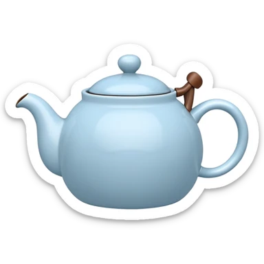 cute pastel blue teapot sticker