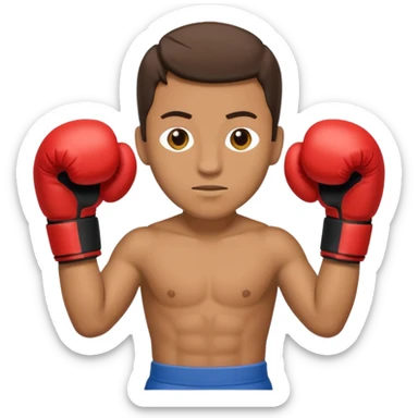 Can you make a cardboard box man with boxing gloves sticker