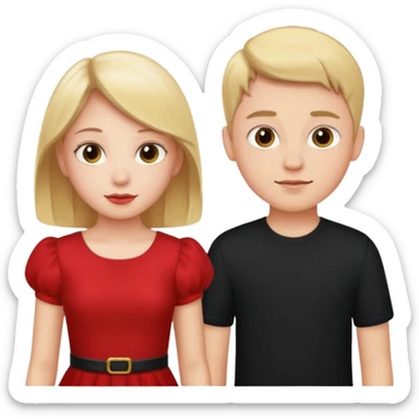 Wow good now just change the colour of dress girl red boy black sticker