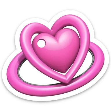 pink hearts saturn  sticker