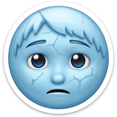  frozen distraught iOS emoji generic round sticker