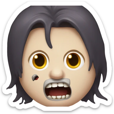 ozzy osbourne biting like a vampire sticker