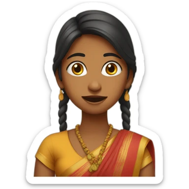 A hungry Indian girl  sticker