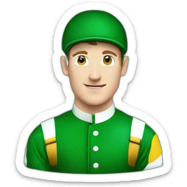 paul townend jockey dark green polka dot sticker