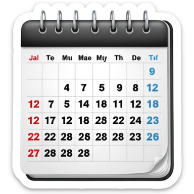 calendar week sticker