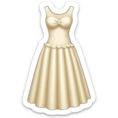 fancy cream dress sticker