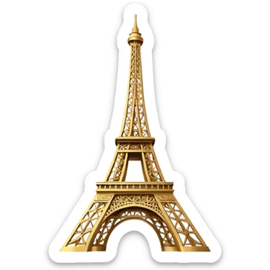 eiffel tower golden sticker
