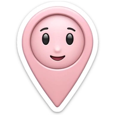 pale pink location pin emoji without face sticker