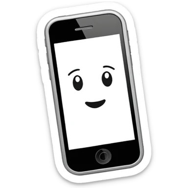 telefóno movil viejo sin emoji simple minimalista no tan viejo y sin color mas simple sticker