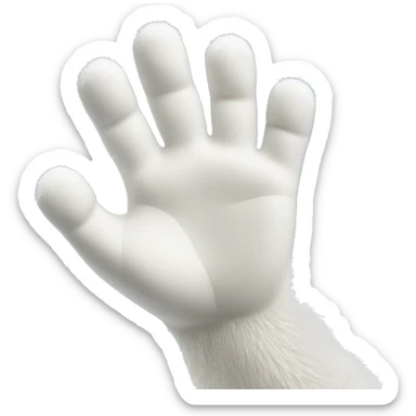 Polar bear's hand waving goodbye sticker