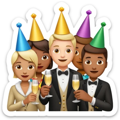 team of developers celebrating a successful deployment sticker