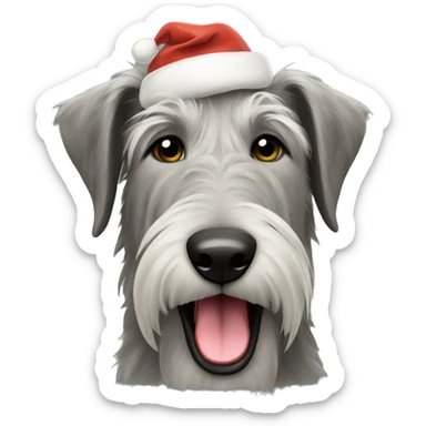  Merry Christmas irish wolfhound dog sticker