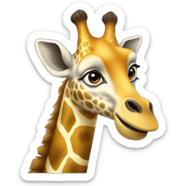 Une girafe qui mange une banane sticker