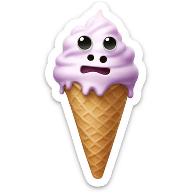 Rad ice cream monster sticker