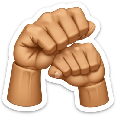 Bent wrist nub like a fist bump but with wrists sticker