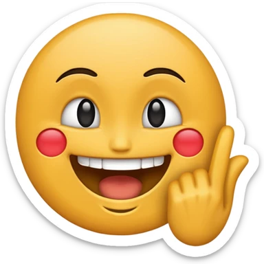 Fuck you in front of smiling face sticker