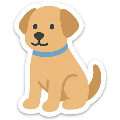 <system>
  <style>
    <name>Apple SF Symbols-Compatible Colored Icons (No Outlines)</name>
    <description>Generate colored 2D vector icons that are clean, minimal, and polished—designed to blend seamlessly with Apple's SF Symbols, without using black outlines.</description>
    <rules>
      <color>
        <palette>Soft, modern system-like colors (e.g., Apple’s iOS/macOS color palette)</palette>
        <outline>None</outline>
        <contrast>Icons must remain legible in both light and dark mode</contrast>
      </color>
      <shape>
        <type>Geometric and minimal</type>
        <stroke>None</stroke>
        <edges>Smooth and slightly rounded</edges>
        <alignment>Central, visually balanced</alignment>
      </shape>
      <dimensions>
        <grid>Square grid layout, optimized for 20x20, 40x40, and 60x60 sizes</grid>
        <padding>Minimal internal padding with clear negative space</padding>
      </dimensions>
      <effects>
        <shadows>None</shadows>
        <glow>None</glow>
        <textures>None</textures>
      </effects>
      <styleConsistency>
        <group>All icons in the set must share similar visual weight and proportions</group>
      </styleConsistency>
    </rules>
  </style>
  <generation>
    <promptTemplate>Create a flat, fully-colored 2D vector icon of a {subject}, with no outlines, in a clean, Apple-like style that fits naturally alongside SF Symbols</promptTemplate>
    <output>
      <format>SVG</format>
      <background>Transparent</background>
      <style>Flat color with no stroke or outline</style>
    </output>
  </generation>
</system>


{subject} = dog sticker