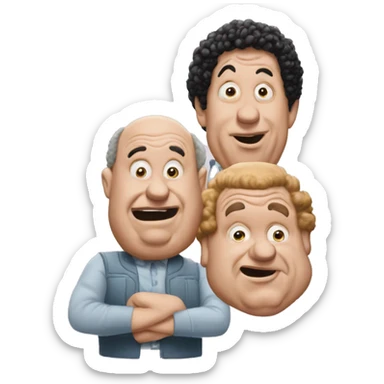 The Three Stooges Larry, Moe and Curly sticker