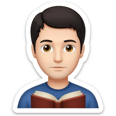 Chico morocho corte libro sticker