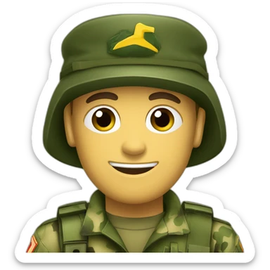 militar do exercito brasileiro com o camuflado típico sticker