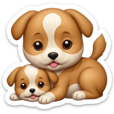Cute puppies sticker