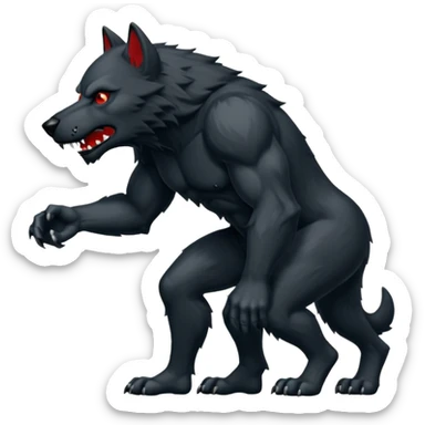 GENERAME  ENTRE 3 Y 5  ICONOS TIPO EMOJI SILUETEADOS SIN FONDO   ESTILO RETRO OCHENTERO CON LA TEMATICA DE LA PELICULA An American Werewolf in London (Un hombre lobo americano en Londres) sticker