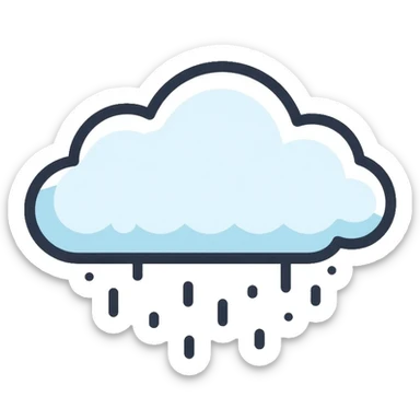 fluffy cloud sticker