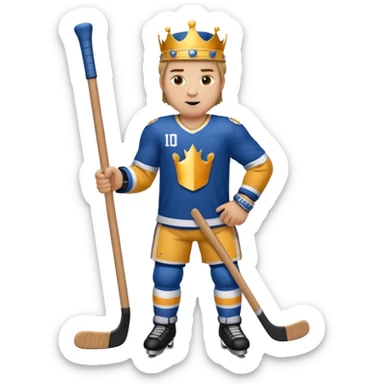 King Hockey player full body sticker