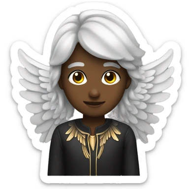 Black angel wings sticker