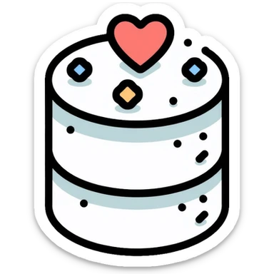 database storage with data symbols sticker