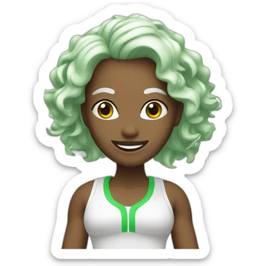 Zumba white and green sticker