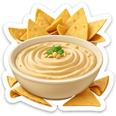 Hummus and chips  sticker