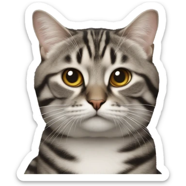 Chat du Bengale qui a une crevette sur la tête  sticker