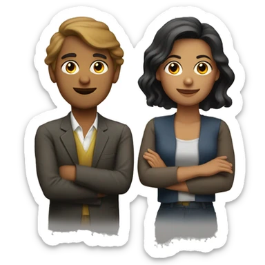 3 mujeres + 1 hombre  sticker