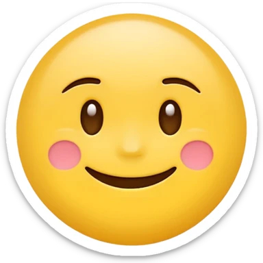 Create a hand drawn flat Smile reaction emoji for a new social media app sticker