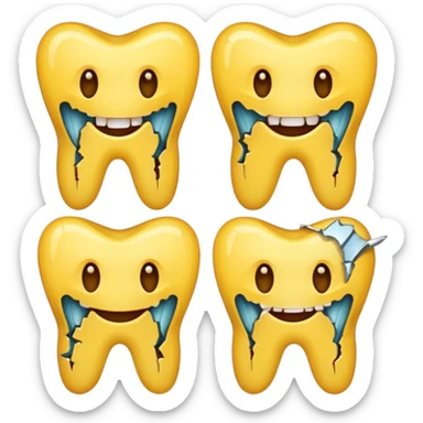 Teeth removed sticker