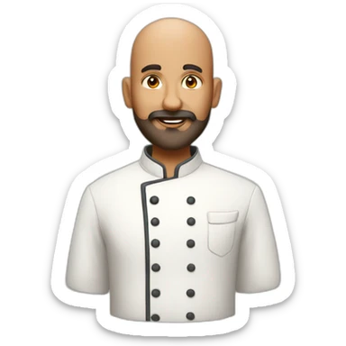 Bald bearded Indian chef sticker