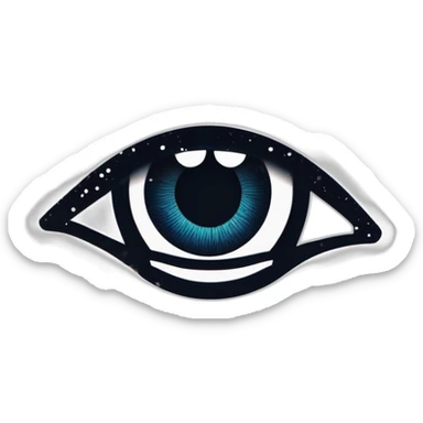 eyes in a snowstorm sticker