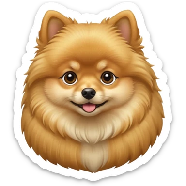 Pomeranian small golden sticker