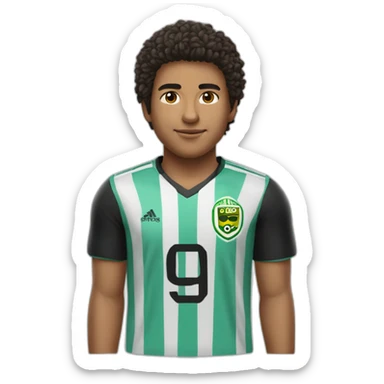 Rapaz de 9 anos moreno cabelo curto  e preto e gosta de jogar futebol  sticker