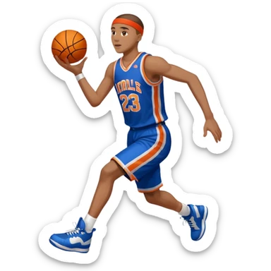 basketball player making a basket sticker