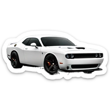Black SRT Hellcat Challenger sticker