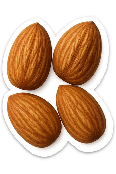 mandorle visti dall'alto iperrealistiche 4k sticker