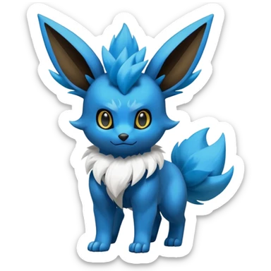 Eevee-Luxray-Luxio-fusion-hybrid-animal-Fakémon-Pokémon-creature sticker