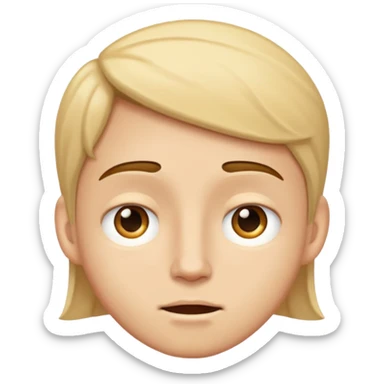 neutral face nodding vertically sticker