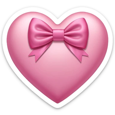 A pink heart with bow sticker